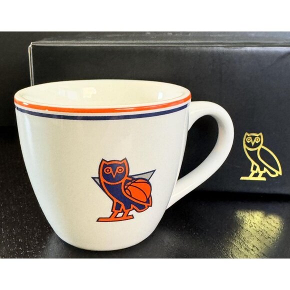 OVO X New York Knicks Coffee Espresso Cup & Saucer Set Ceramic NBA Basketball - Picture 2 of 5